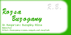 rozsa buzogany business card