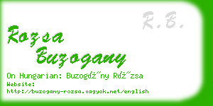 rozsa buzogany business card